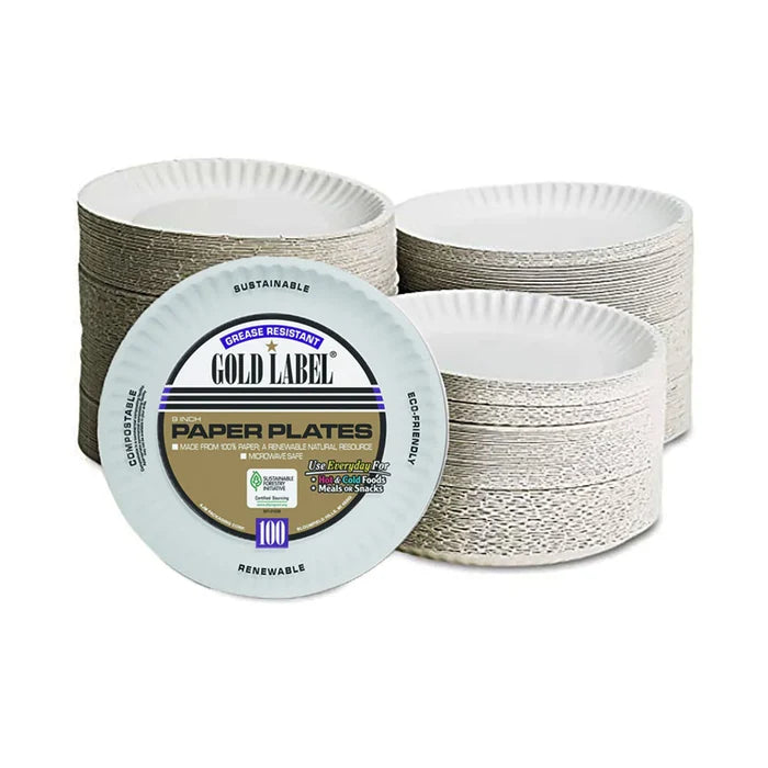Wholesale White Heavy-Duty Paper Plates 9" (12x100 ct) - Mexmax INC