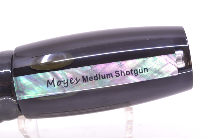 Moyes Lures Black Pearl Black Back Medium Shotgun 10" 6.2oz Skirted White Aurora