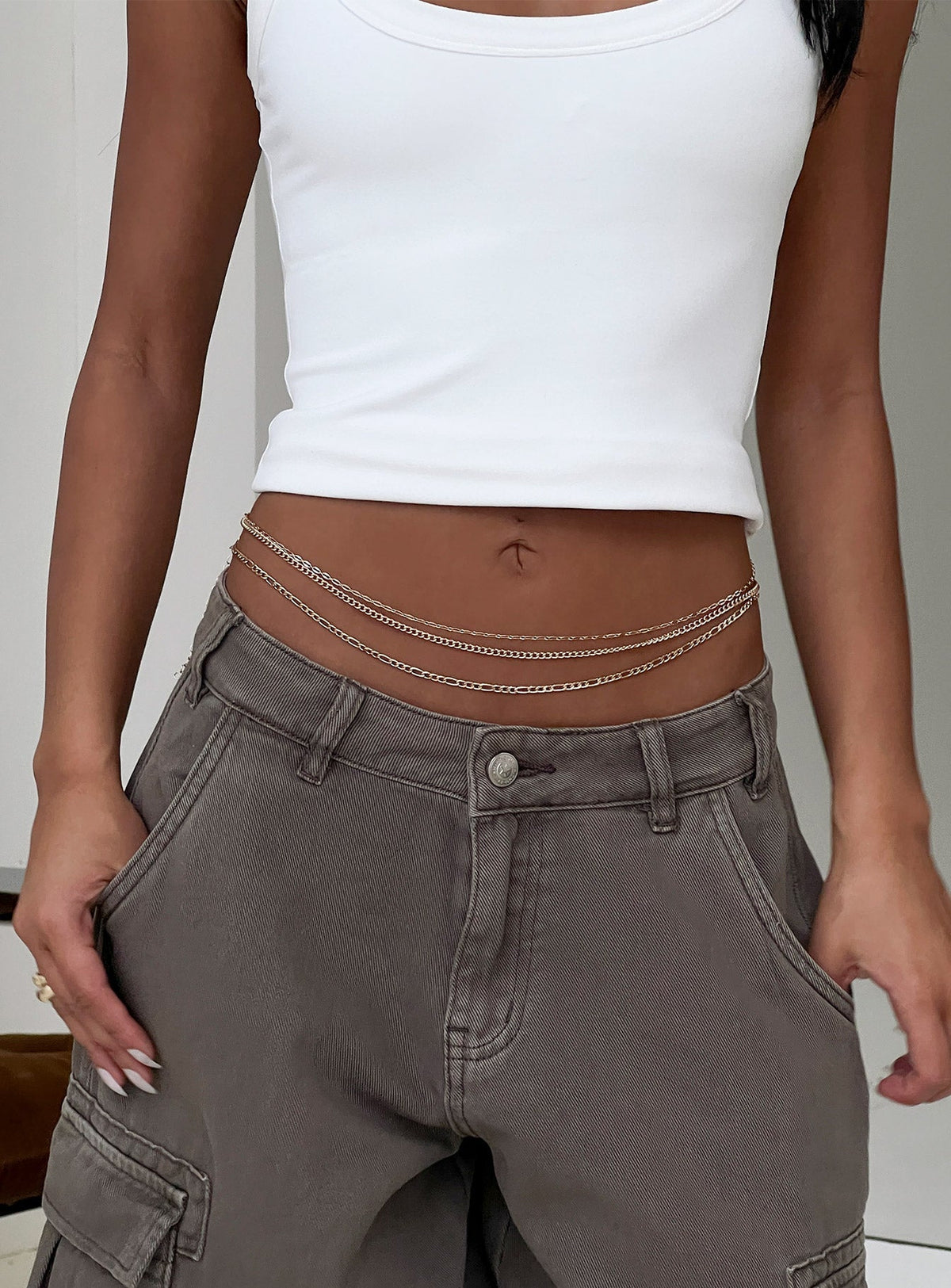 Cassy Chain Belt Pack Gold