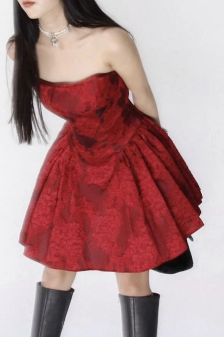 Floral Print Lace Backless Slim High Waist Mini Dress