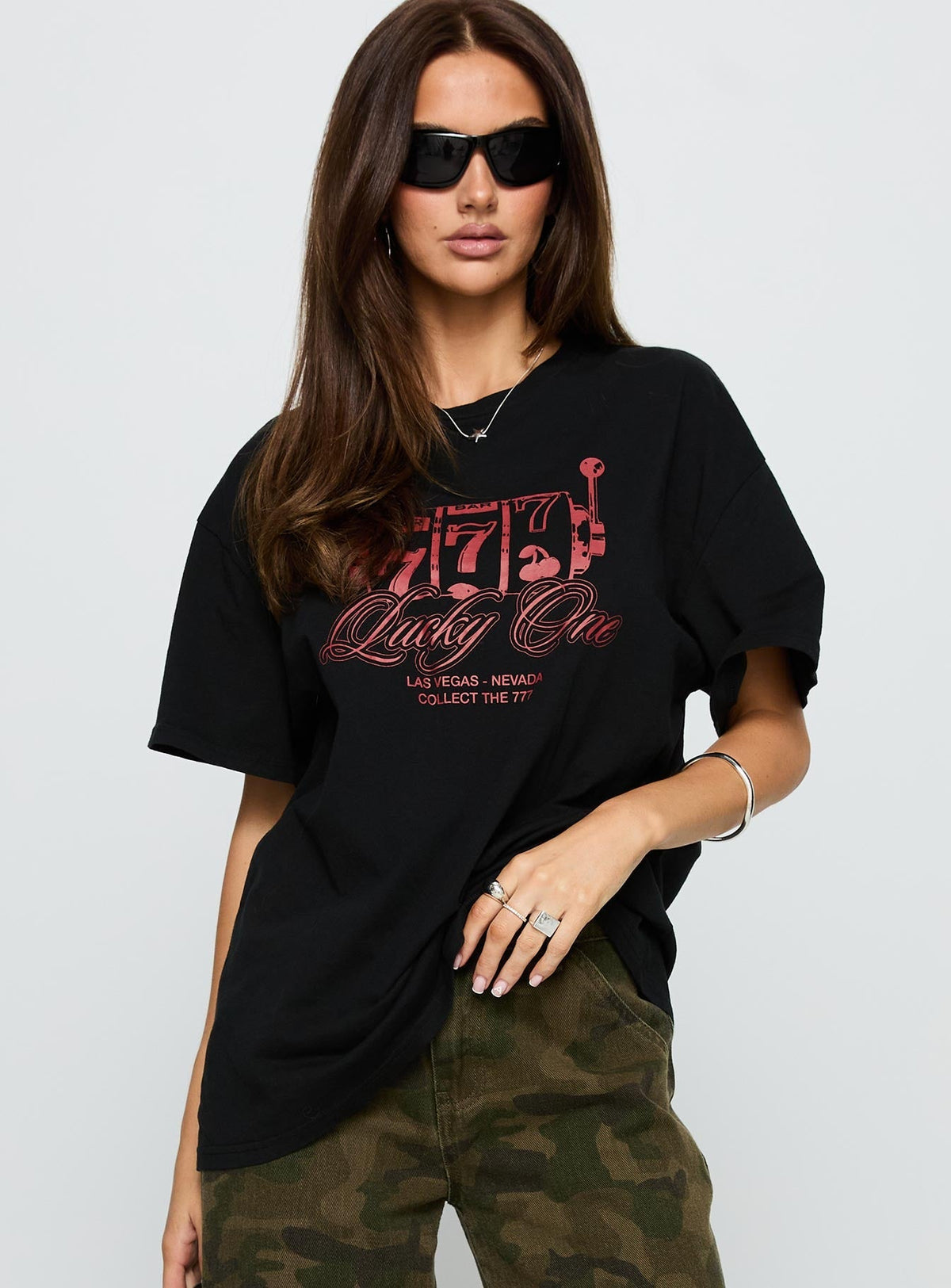 Big Winner Oversized Graphic Tee Black