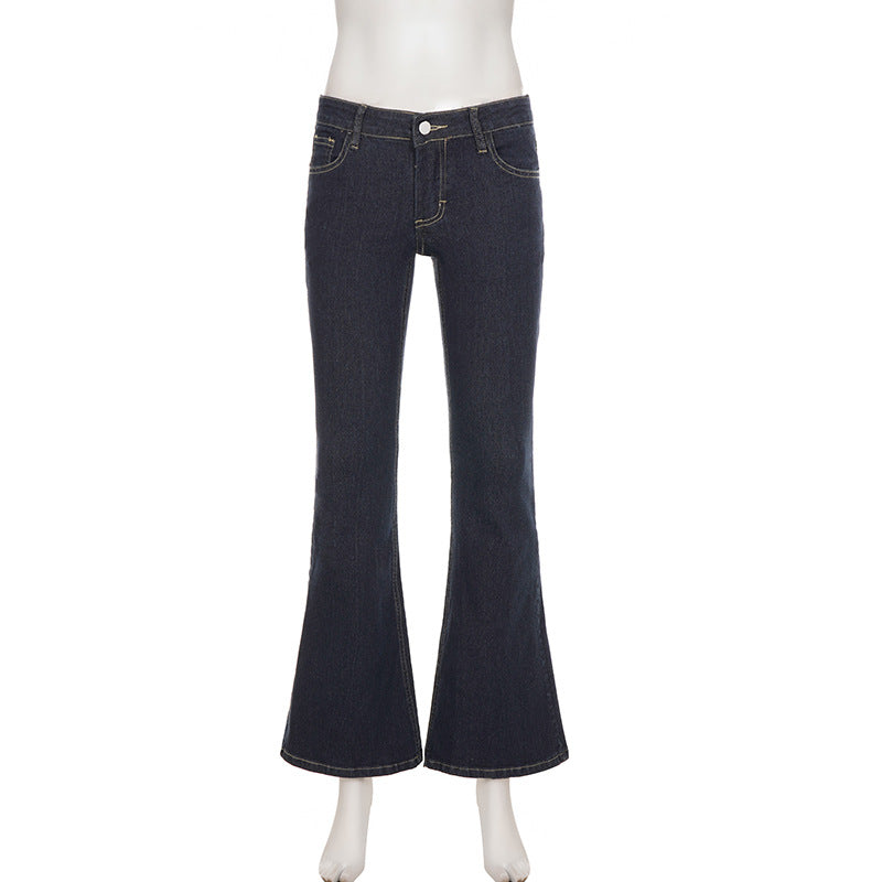 Low rise pocket zip-up jeans  | Festival Outfits Women