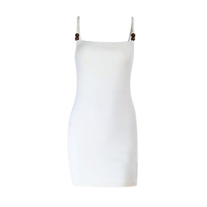Square neck beaded backless cami mini dress  | Festival Outfits Women