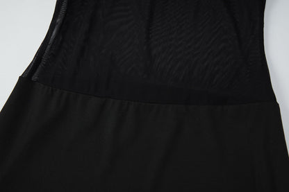 Off shoulder mesh backless solid mini dress  | Festival Outfits Women