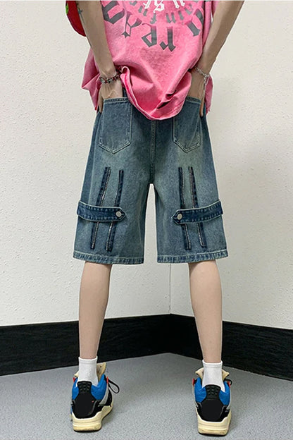 Vintage Washed Hip Hop Denim Shorts
