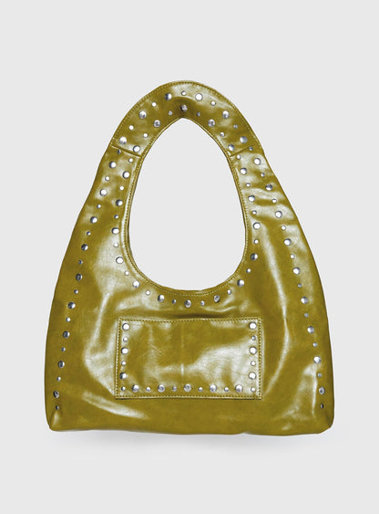 Bankes Studded Shoulder Bag Green