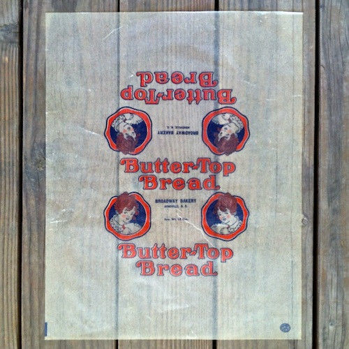BUTTER-TOP BREAD Loaf Wrapper 1930s