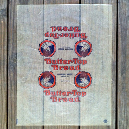 BUTTER-TOP BREAD Loaf Wrapper 1930s