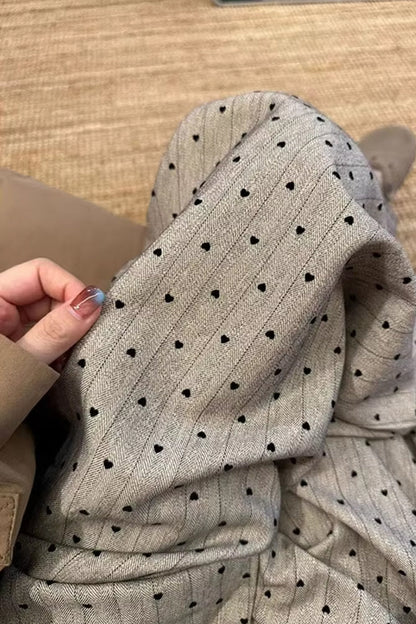Loves Dot Pattern Long Office Pants