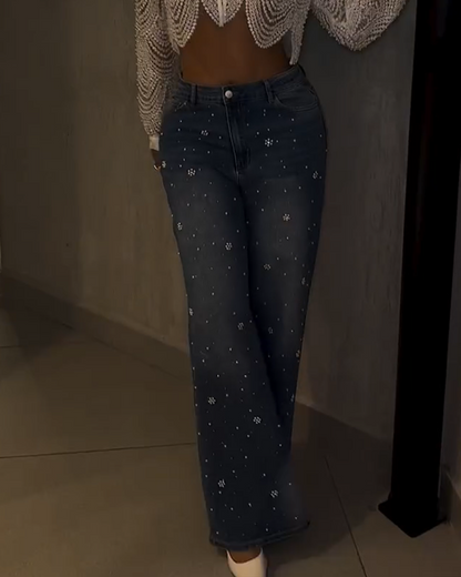 Embellished Straight Jeans (Pre-Sale)