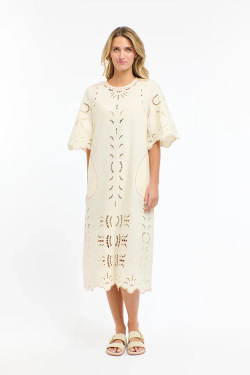365 Days - Annie Embroidered Dress - 3DD9286 Antique Cream