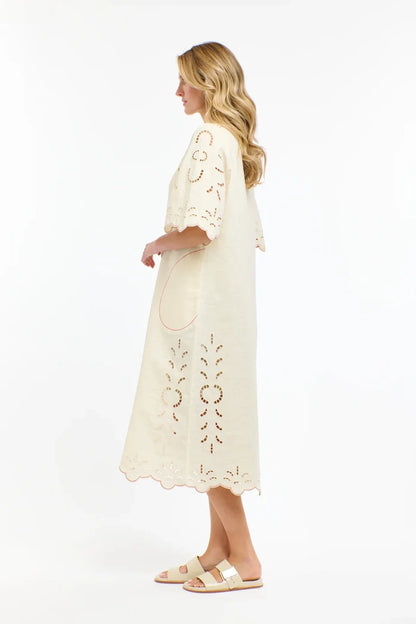 365 Days - Annie Embroidered Dress - 3DD9286 Antique Cream