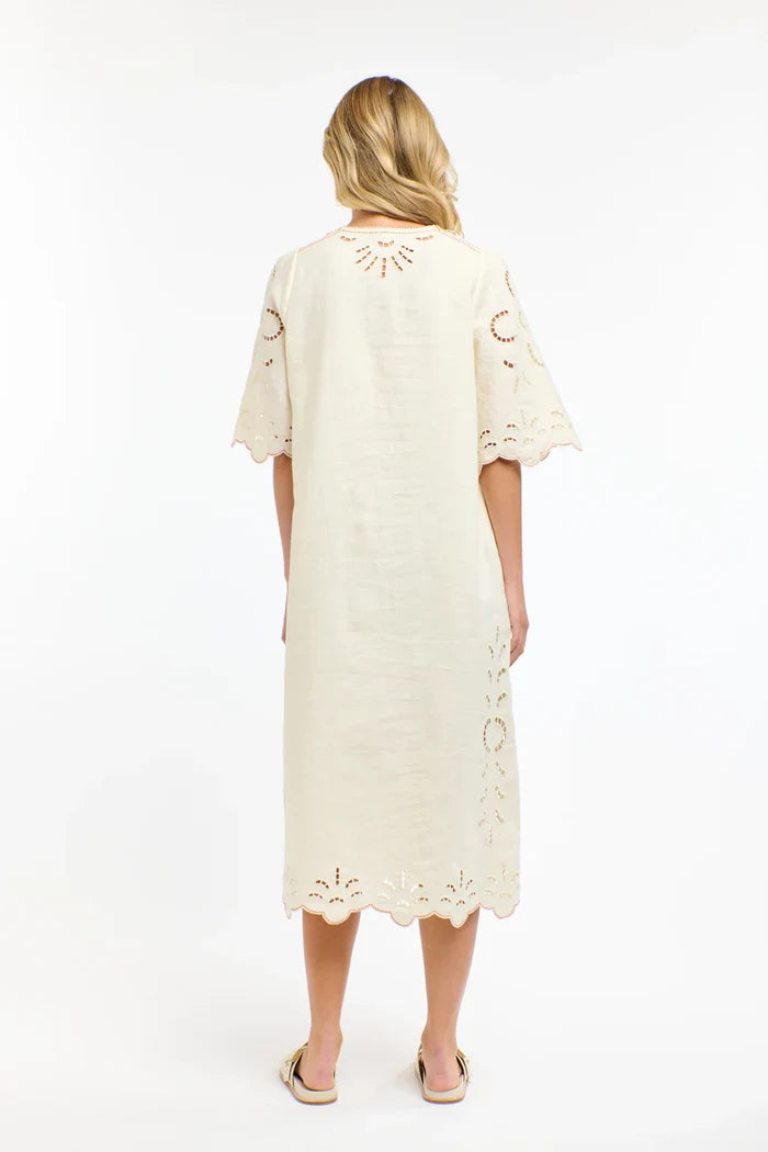 365 Days - Annie Embroidered Dress - 3DD9286 Antique Cream