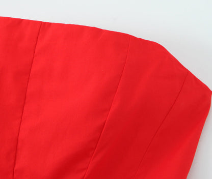 Red – Strapless Backless Mini Dress
