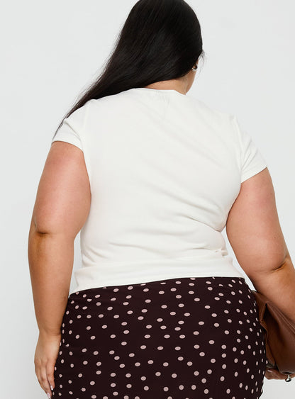 Baseline Longline Rib Top White Curve