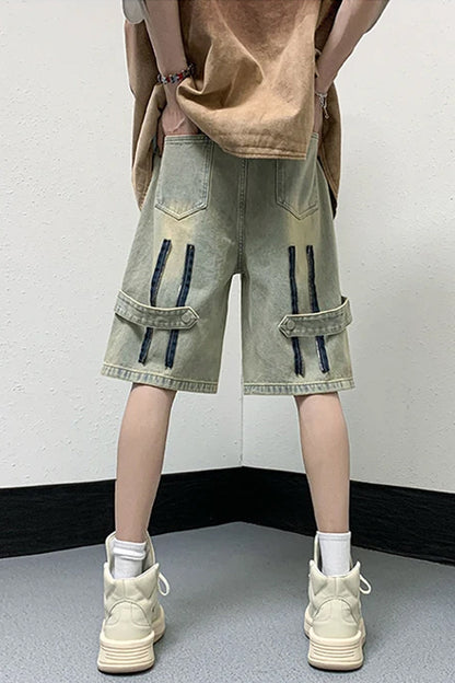 Vintage Washed Hip Hop Denim Shorts