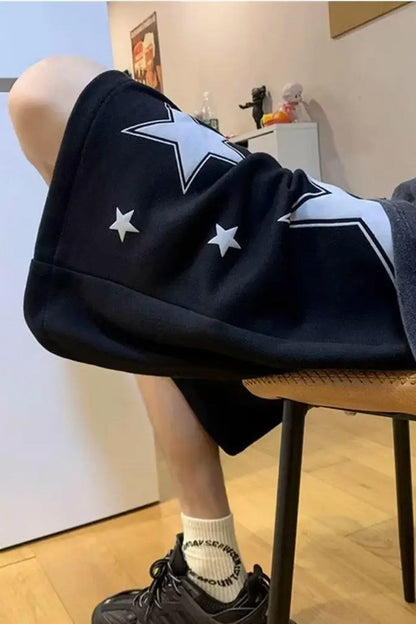 Stars Pattern Printed Homewear Shorts Pants