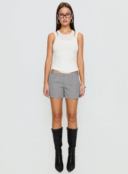 Antonina Tailored Micro Short Grey