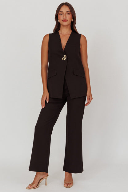 Fair Play High Waist Pants Black