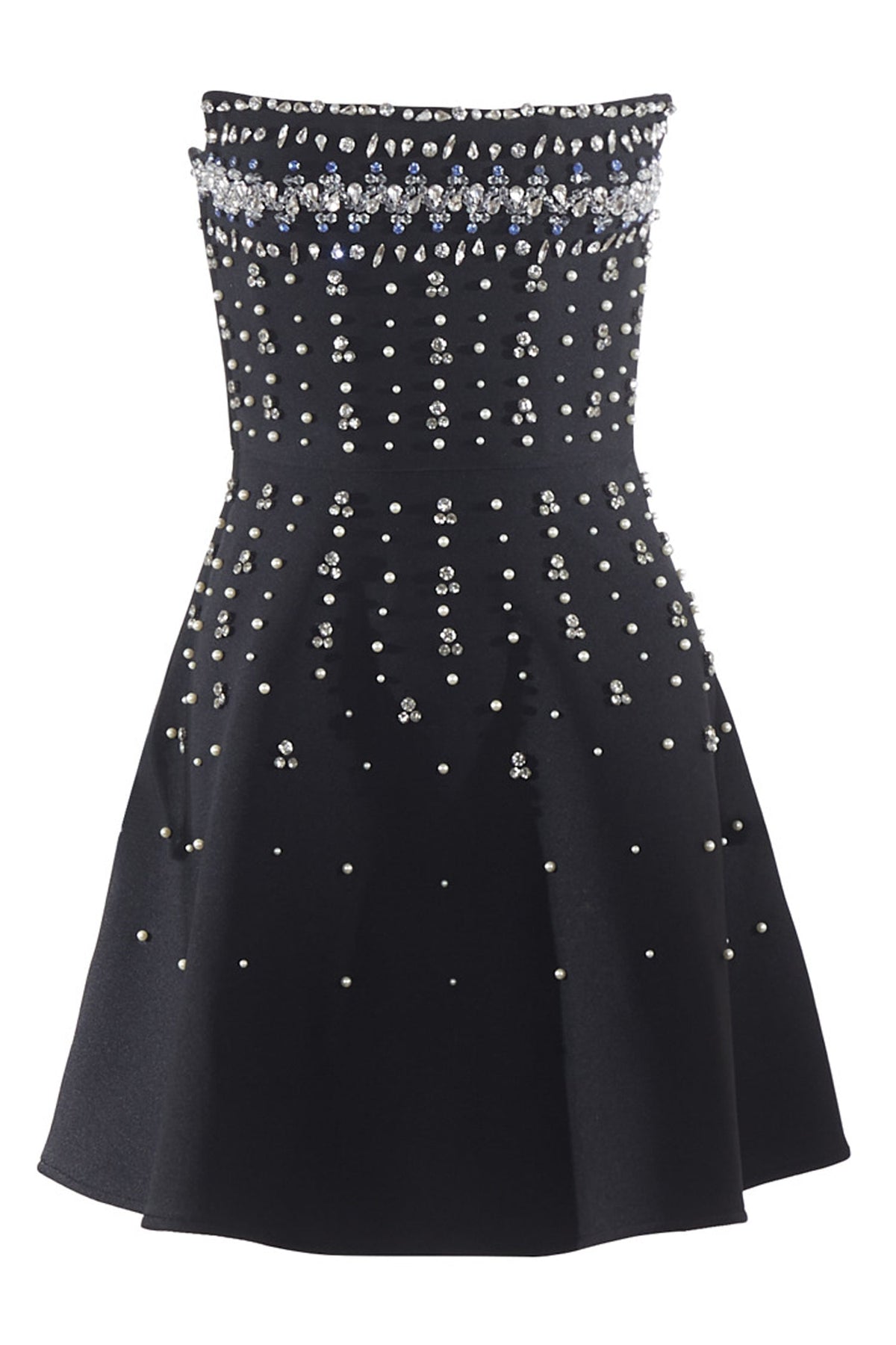 Yehudi Black Diamond Embellished Mini Dress