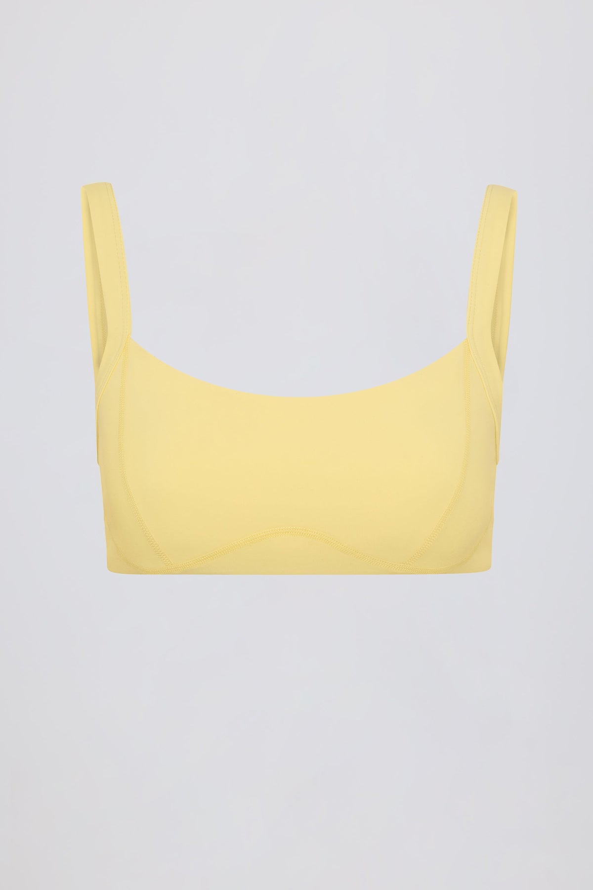 Soft Active Seam-Detail Sports Bra in Lemon