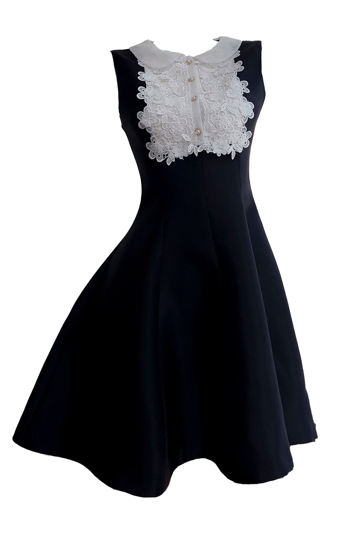Gavin Black Lace Sleeveless Mini Dress