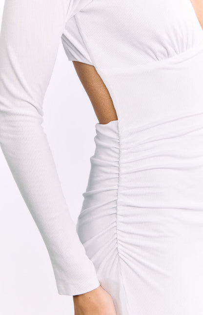 Grayson White Long Sleeve Maxi Dress