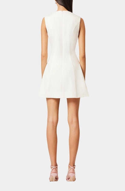 3D Flower Sleeveless Round Neck Mini Dress