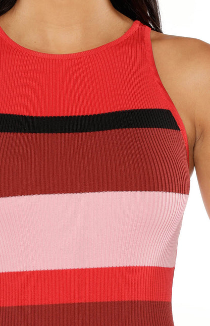 Pearson Pink Stripe Micro Mini Knit Dress