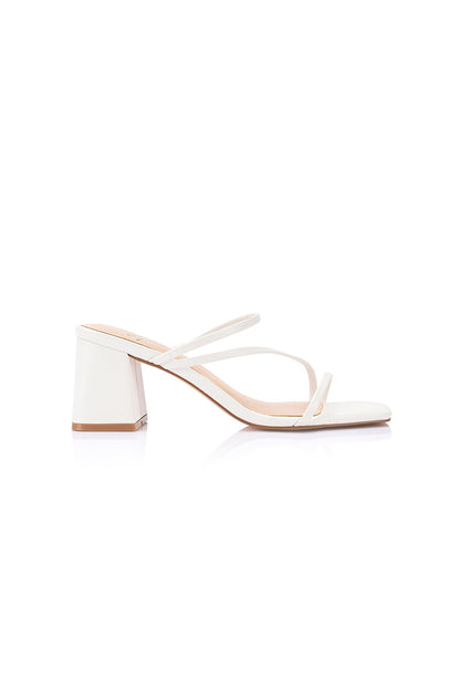 VERALi Stanford Block Heel Mules White