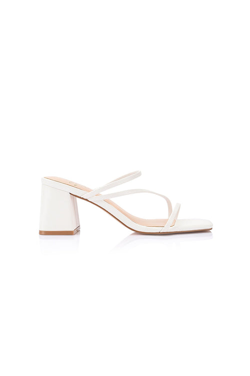 VERALi Stanford Block Heel Mules White