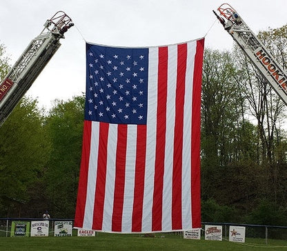 AerialVent polyester American flag with rope and thimbles on both sides