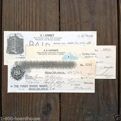 AGUILAR COLORADO MINING Checks Set 1910-20s