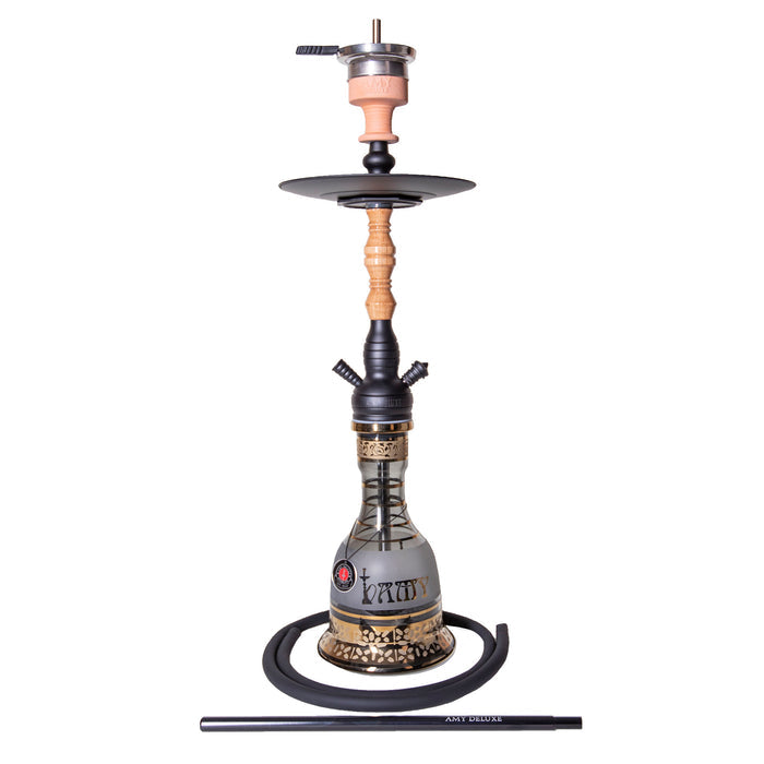 Amy Tradi Hookah (087.01) - Black-Black/Gold Base