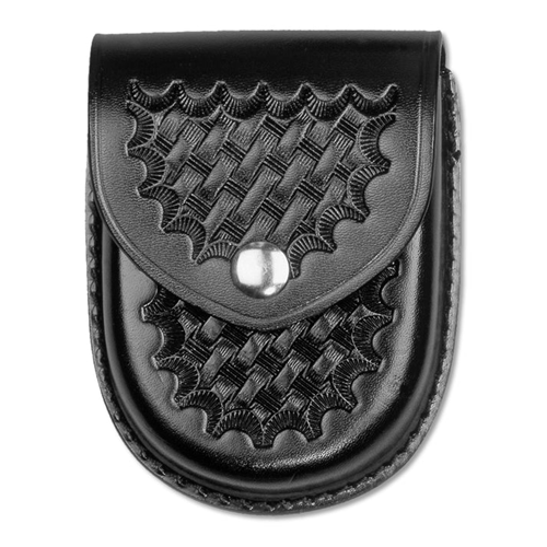Basketweave Leather Round Bottom Closed Single Cuff Case | DTY-8121