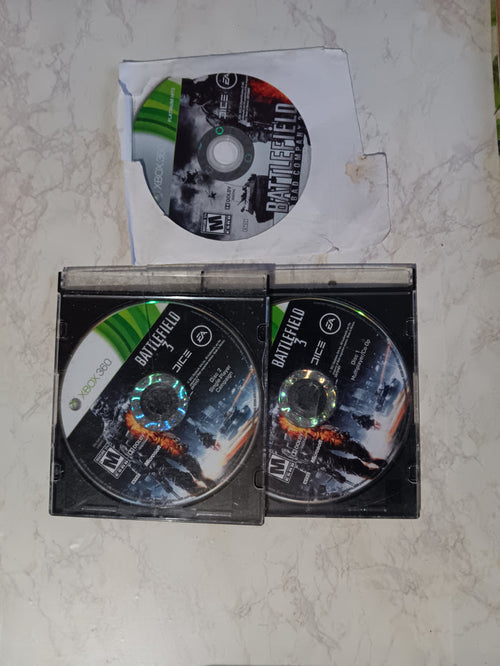 Battlefield Lot Bad Company 2 + Battlefield 3 Tested Xbox 360 Video Game Bundle