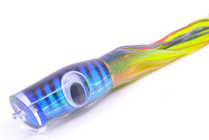 Big T Lures Blue Mackerel Leopard 12" 10.7oz Skirted Blue-Orange-Silver