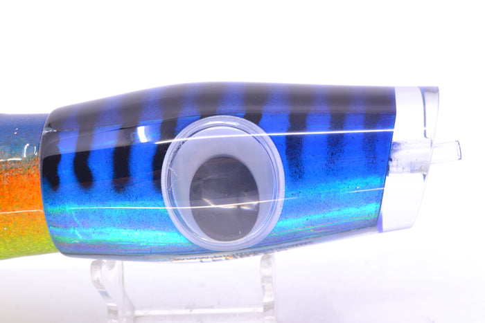 Big T Lures Blue Mackerel Leopard 12" 10.7oz Skirted Blue-Orange-Silver