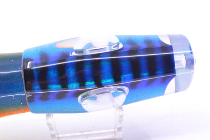 Big T Lures Blue Mackerel Leopard 12" 10.7oz Skirted Blue-Orange-Silver