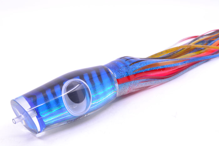 Big T Lures Blue Mackerel Leopard 12" 10.7oz Skirted Blue-Red-Silver