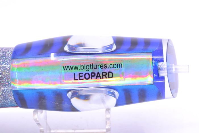 Big T Lures Blue Mackerel Leopard 12" 10.7oz Skirted Blue-Red-Silver