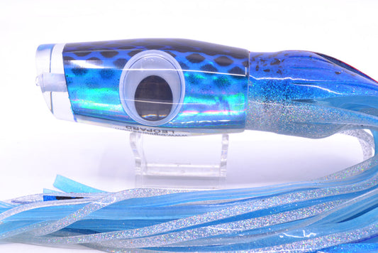 Big T Lures Blue-Silver Pearl Black Diamonds Leopard 12" 10.7oz Skirted Red Line-Blue-Silver