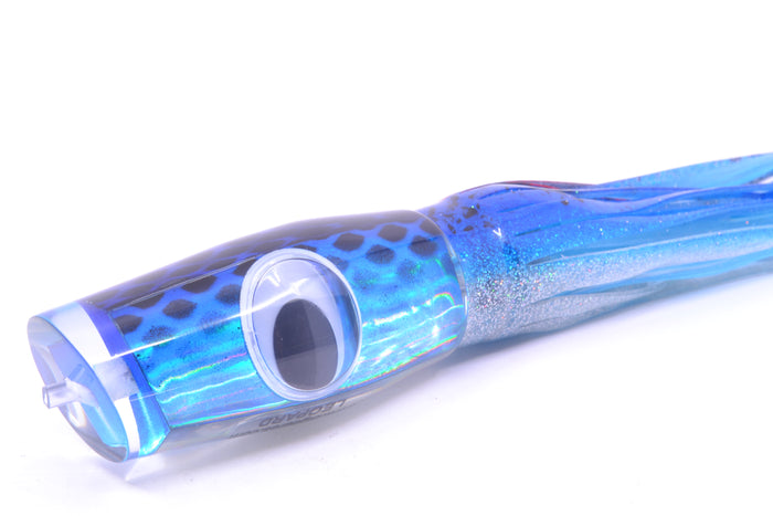 Big T Lures Blue-Silver Pearl Black Diamonds Leopard 12" 10.7oz Skirted Red Line-Blue-Silver