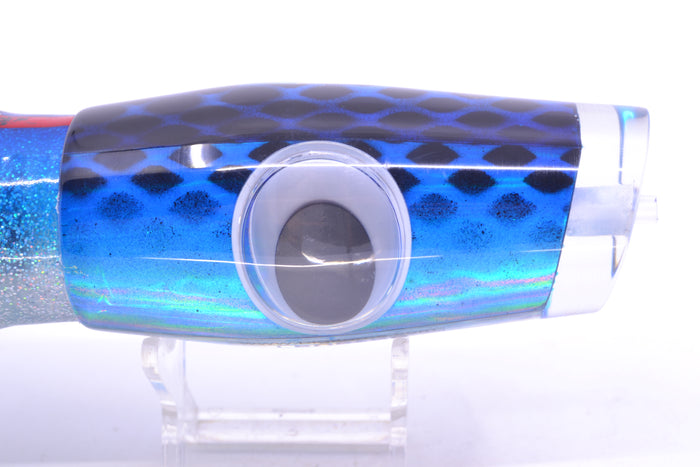 Big T Lures Blue-Silver Pearl Black Diamonds Leopard 12" 10.7oz Skirted Red Line-Blue-Silver