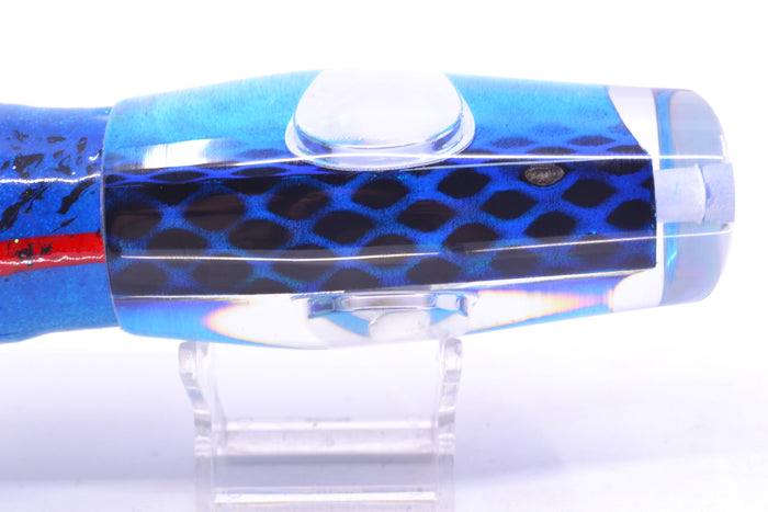 Big T Lures Blue-Silver Pearl Black Diamonds Leopard 12" 10.7oz Skirted Red Line-Blue-Silver