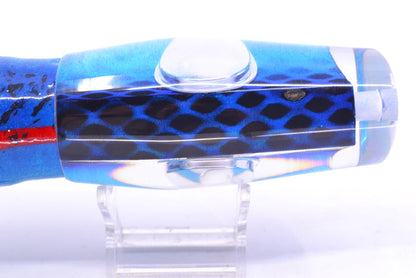 Big T Lures Blue-Silver Pearl Black Diamonds Leopard 12" 10.7oz Skirted Red Line-Blue-Silver
