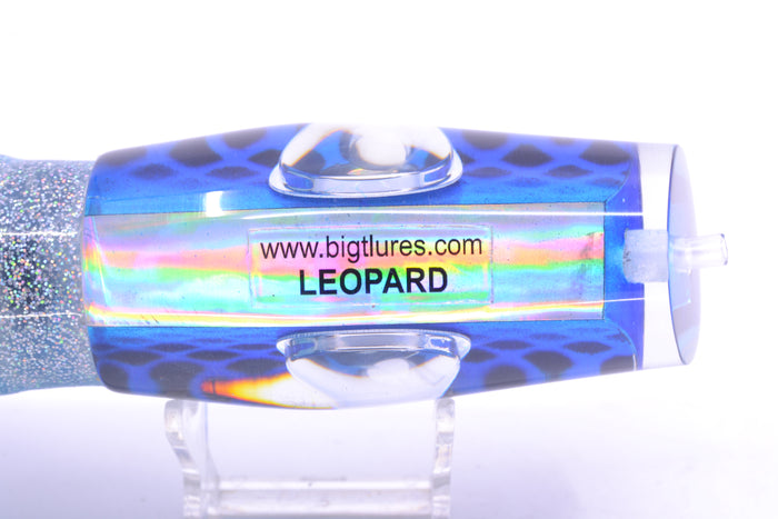 Big T Lures Blue-Silver Pearl Black Diamonds Leopard 12" 10.7oz Skirted Red Line-Blue-Silver