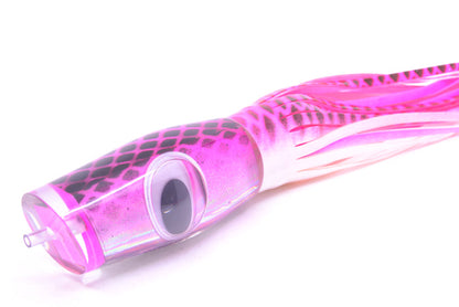 Big T Lures Pink-Silver Pearl Black Diamonds Leopard 12" 10.7oz Skirted Pink-White
