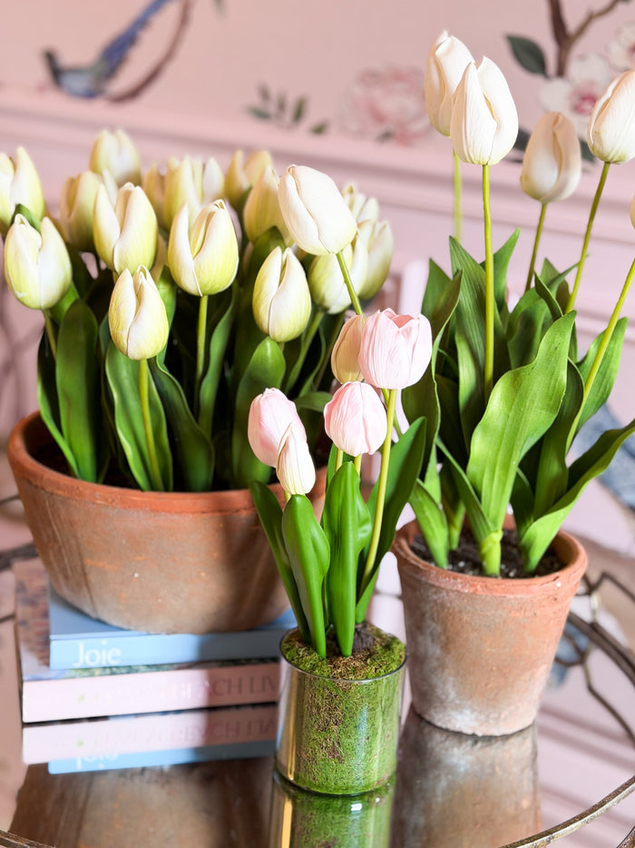 Blanc Box Tall Cream Dutch Tulip Pot-23”