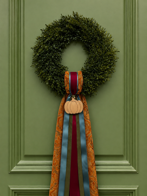 Blue Ridge Harvest Tea Leaf Wreath